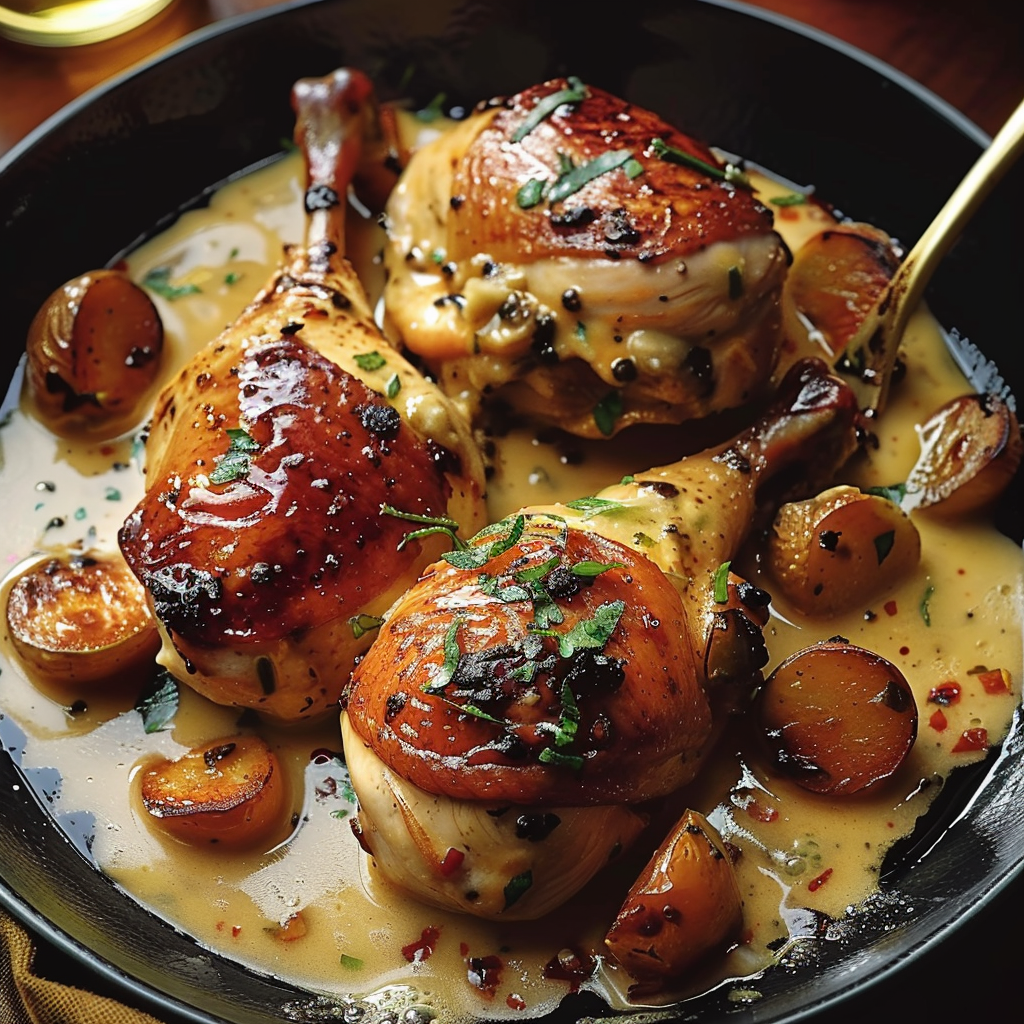 Aiguillettes de poulet sauce crémeuse depuis recettesympa.com