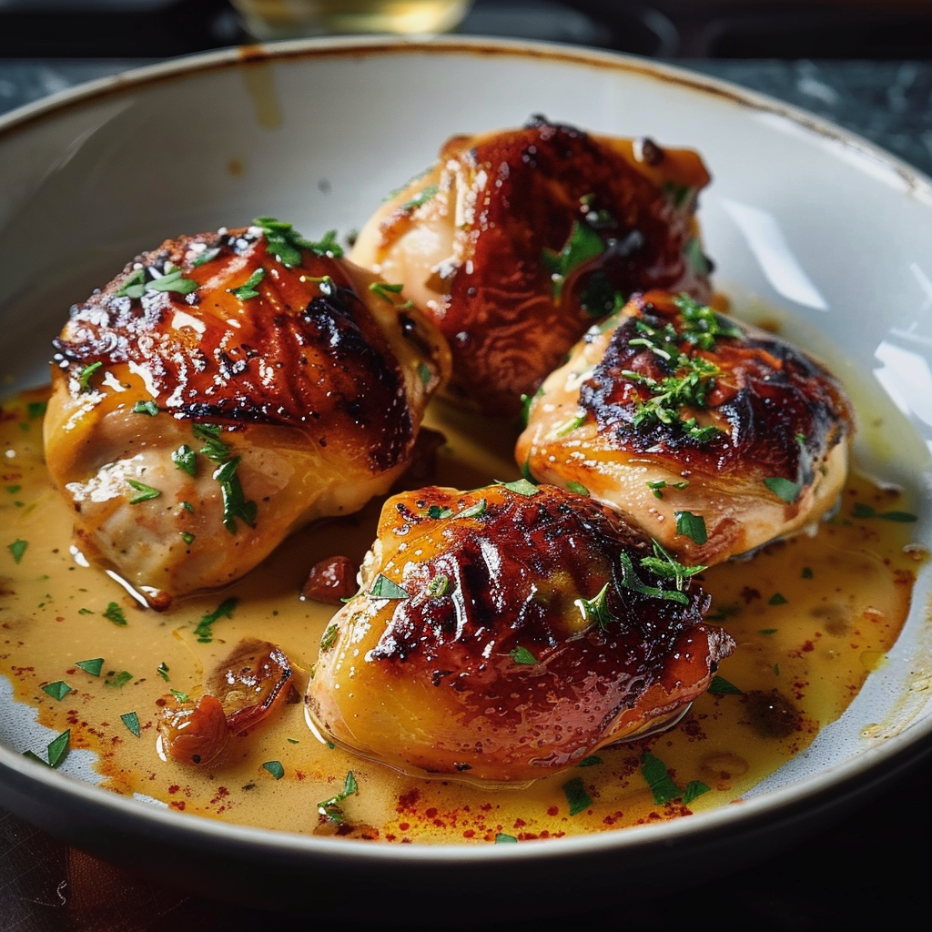 Aiguillettes de poulet sauce crémeuse depuis recettesympa.com