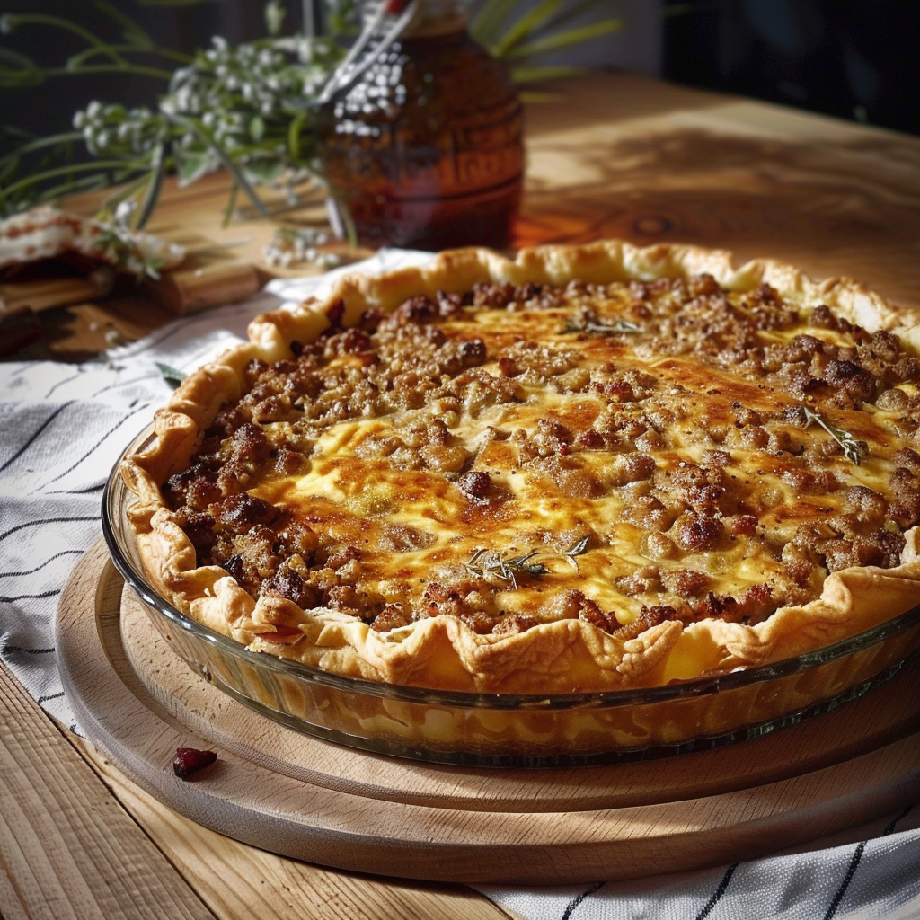 Quiche à la Viande Hachée depuis recettemoderne.com