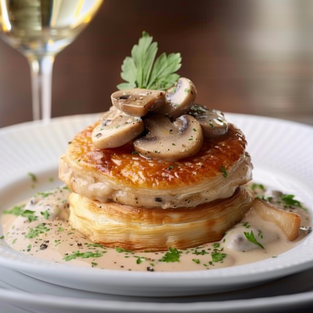 Vol-au-Vent au Poulet et Champignons