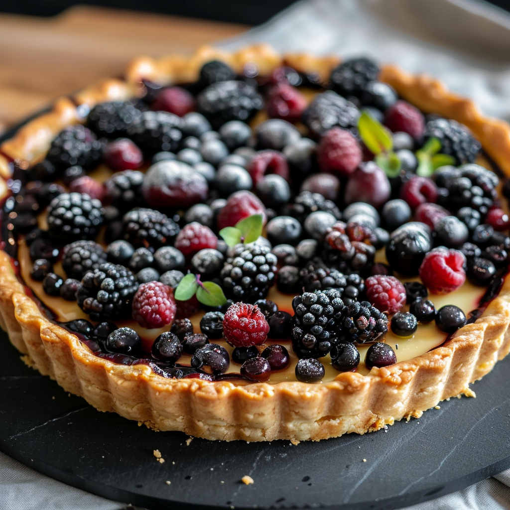 Recette de tarte aux mûres depuis recettesympa.com