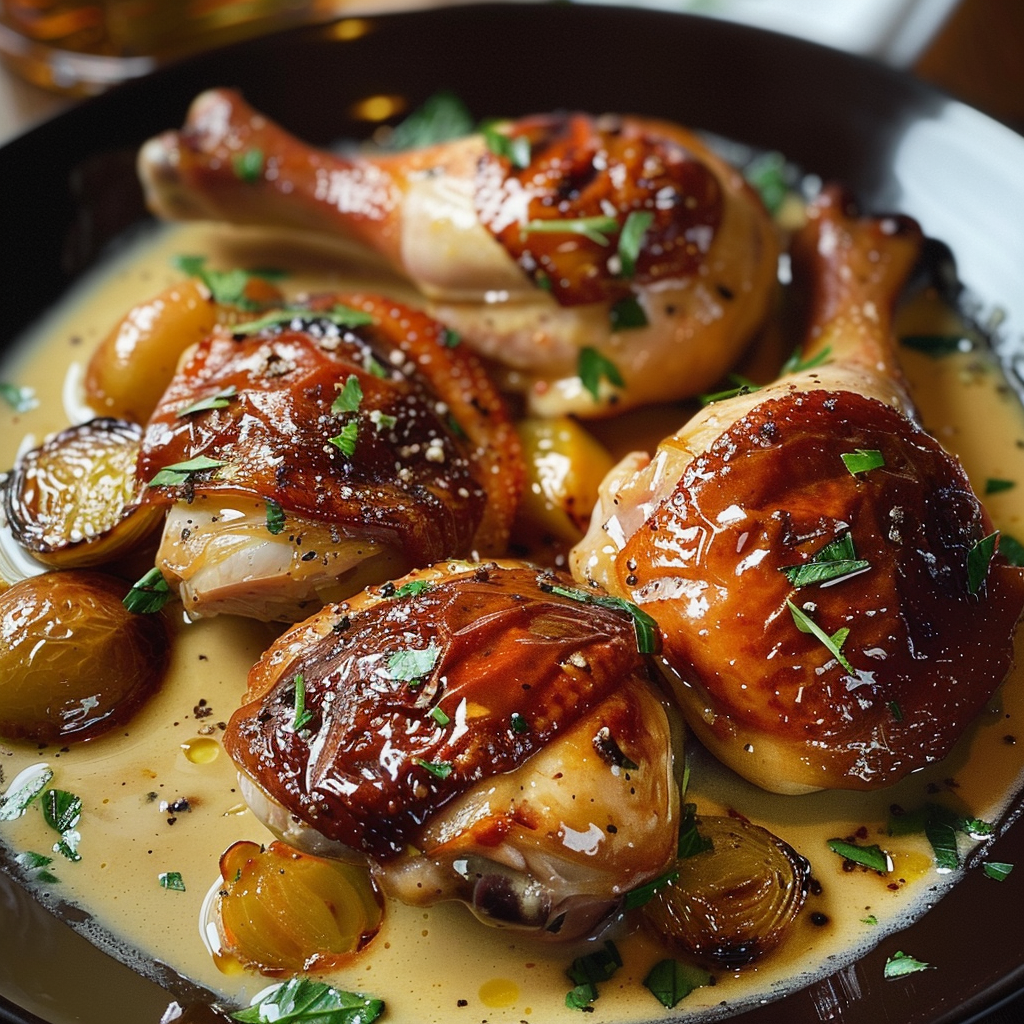 Aiguillettes de poulet sauce crémeuse depuis recettesympa.com