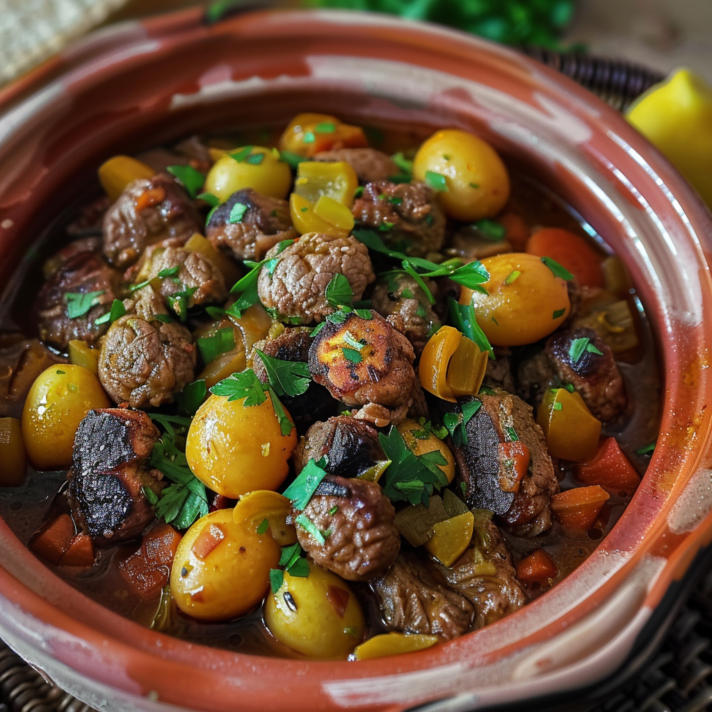 Tajine de viande hachée depuis recettesympa.com