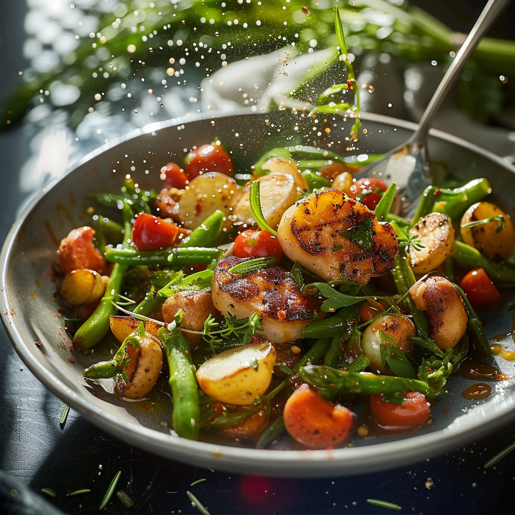 Légumes rôtis aux herbes et ail depuis recettesympa.com