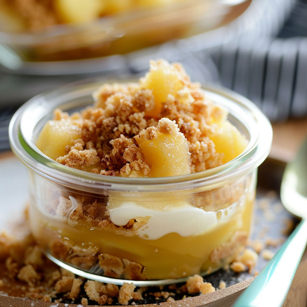 Verrines Ananas Crumble : Fraîcheur et Gourmandise