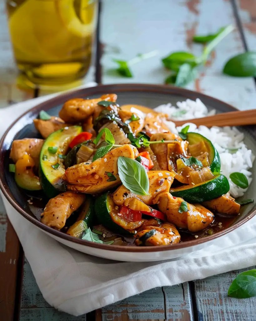 Sauté de Poulet aux Courgettes et Sauce Soja