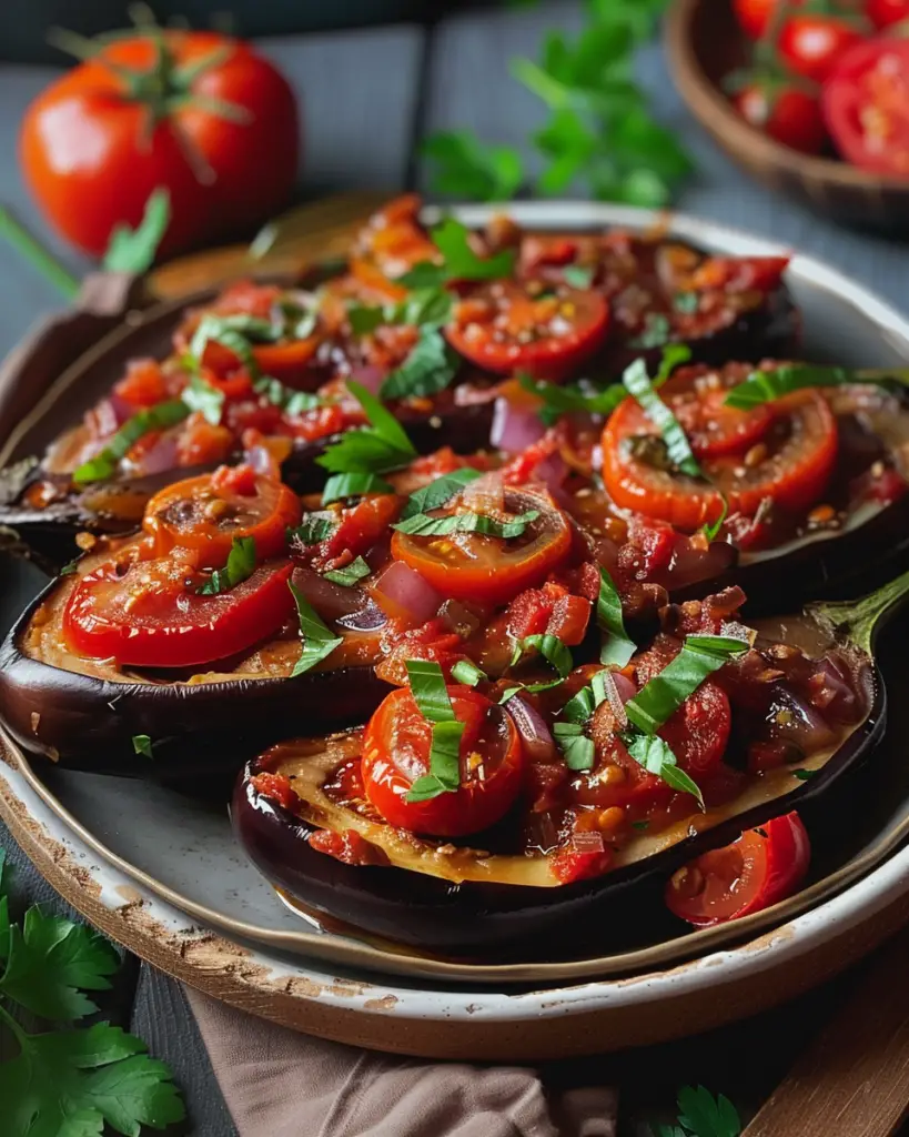 Recette facile d'aubergines à la tomate