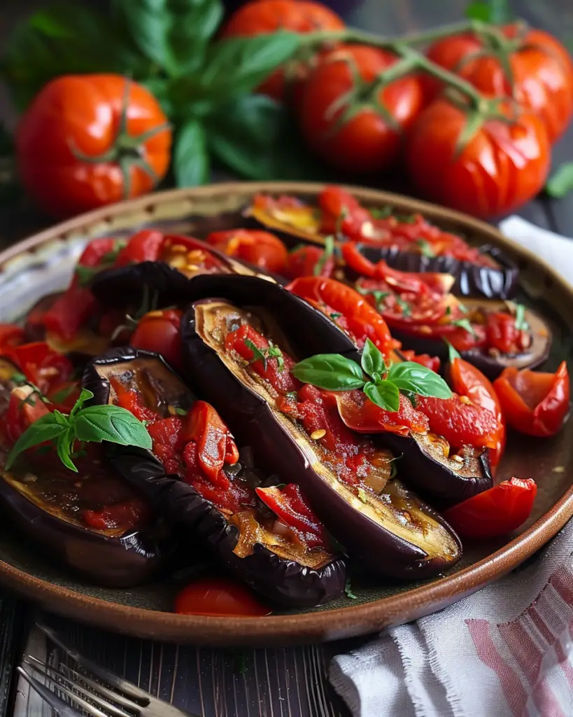 Recette facile d'aubergines à la tomate