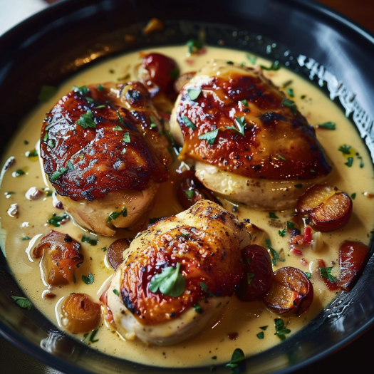 Aiguillettes de Poulet Sauce Crémeuse à l'Ancienne