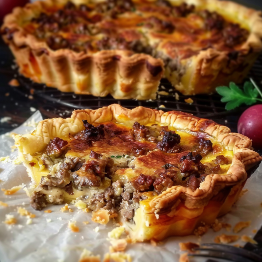 Quiche à la Viande Hachée et au Gruyère