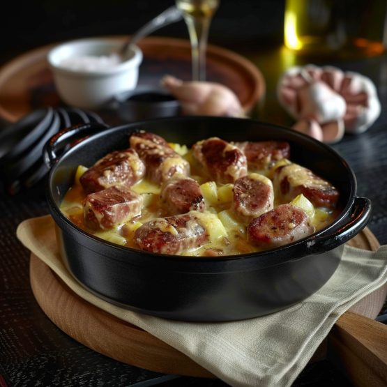 Fondue d’Endives et Saucisses Fumées