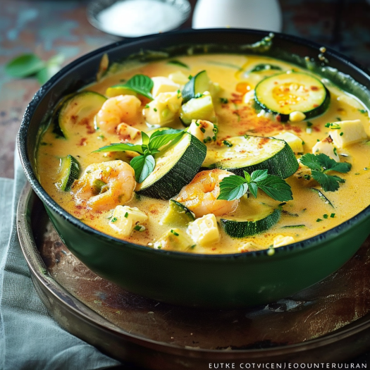 Courgettes au Lait de Coco et Curry