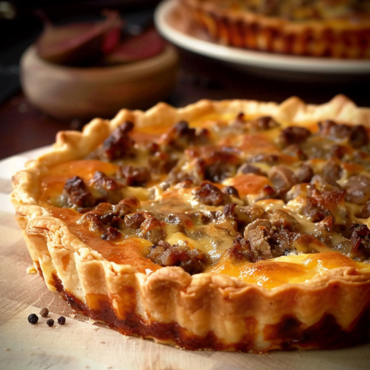 Quiche à la Viande Hachée et au Gruyère