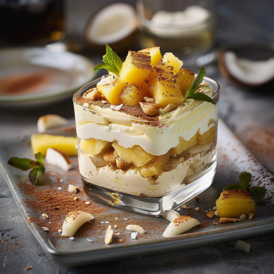 Tiramisu Ananas Noix de Coco: Voyage Tropical en Douceur