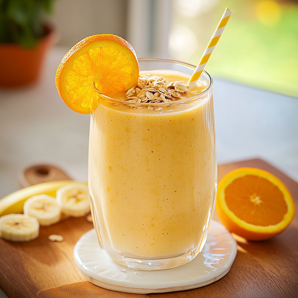 Smoothie banane orange depuis recettesympa