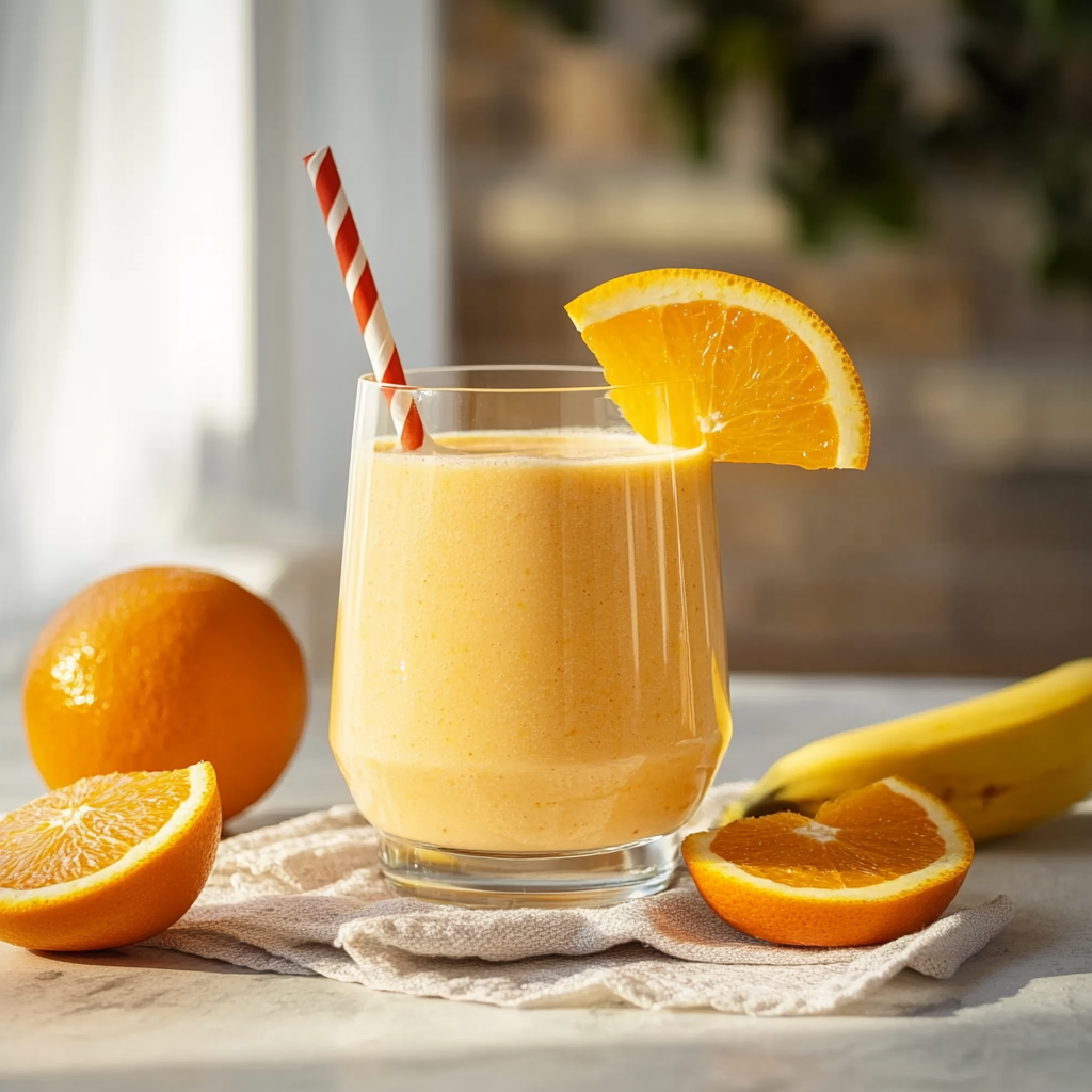 Smoothie banane orange depuis recettesympa