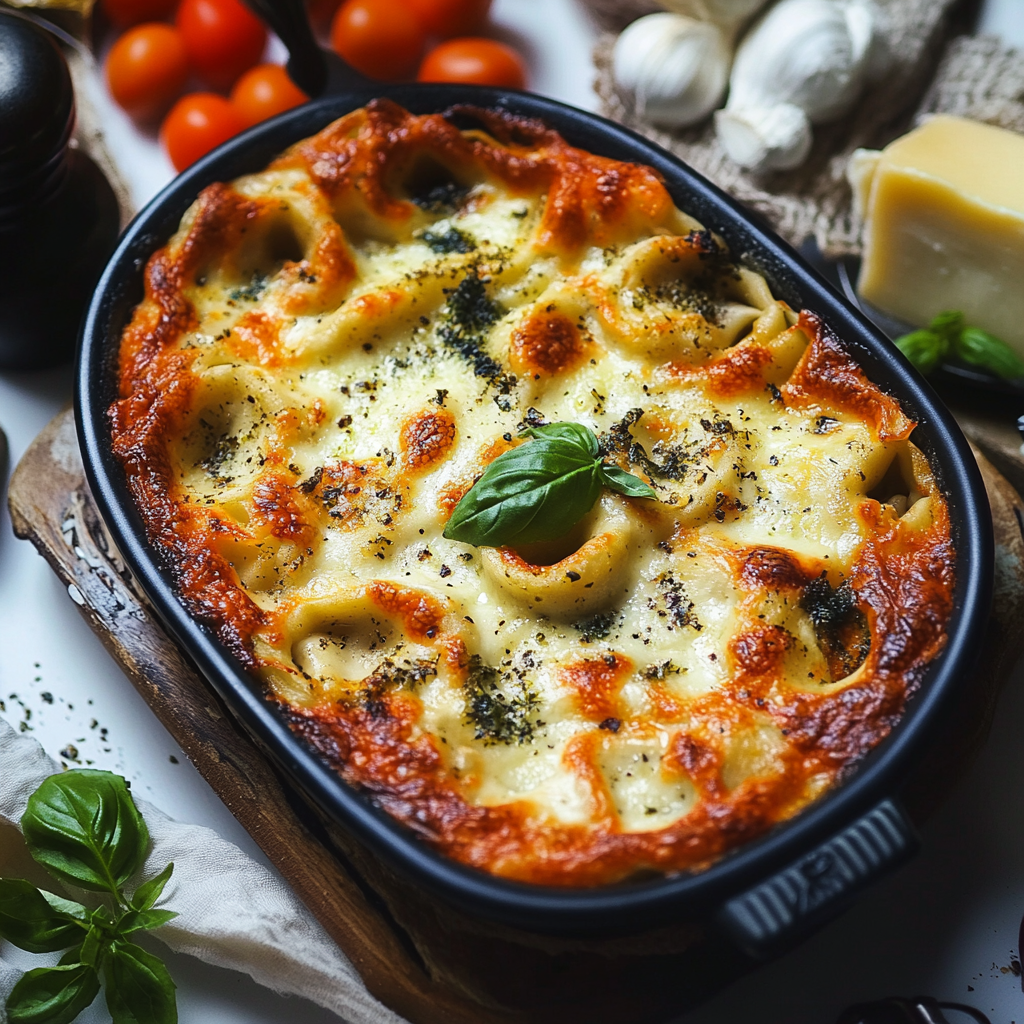 Gratin de tortellini depuis recettesympa