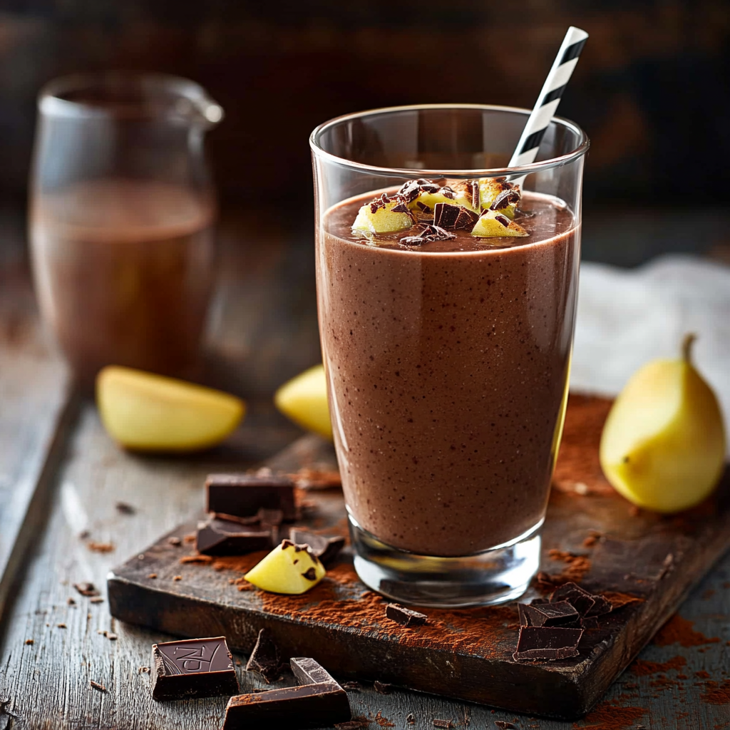 Smoothie poire chocolat depuis recettesympa