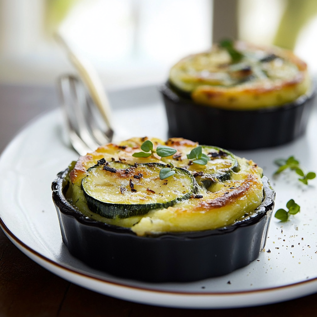 Flans de courgettes depuis recettesympa
