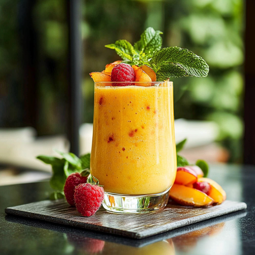 Smoothie pêche depuis recettesympa