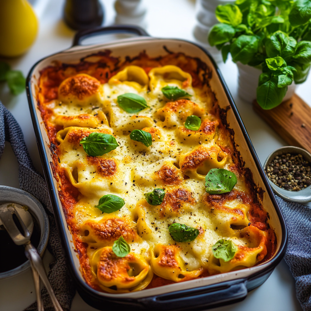 Gratin de tortellini depuis recettesympa