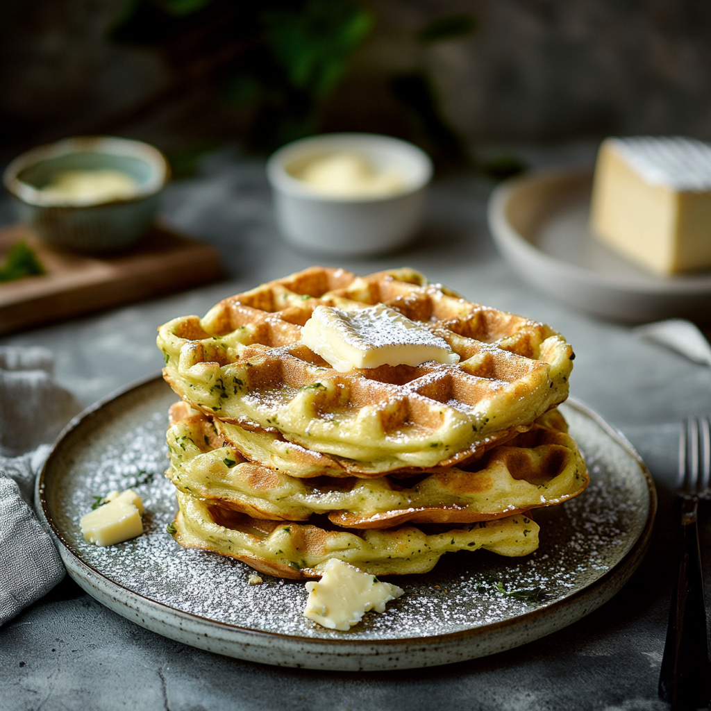 Gaufres épinards fromage depuis recettesympa
