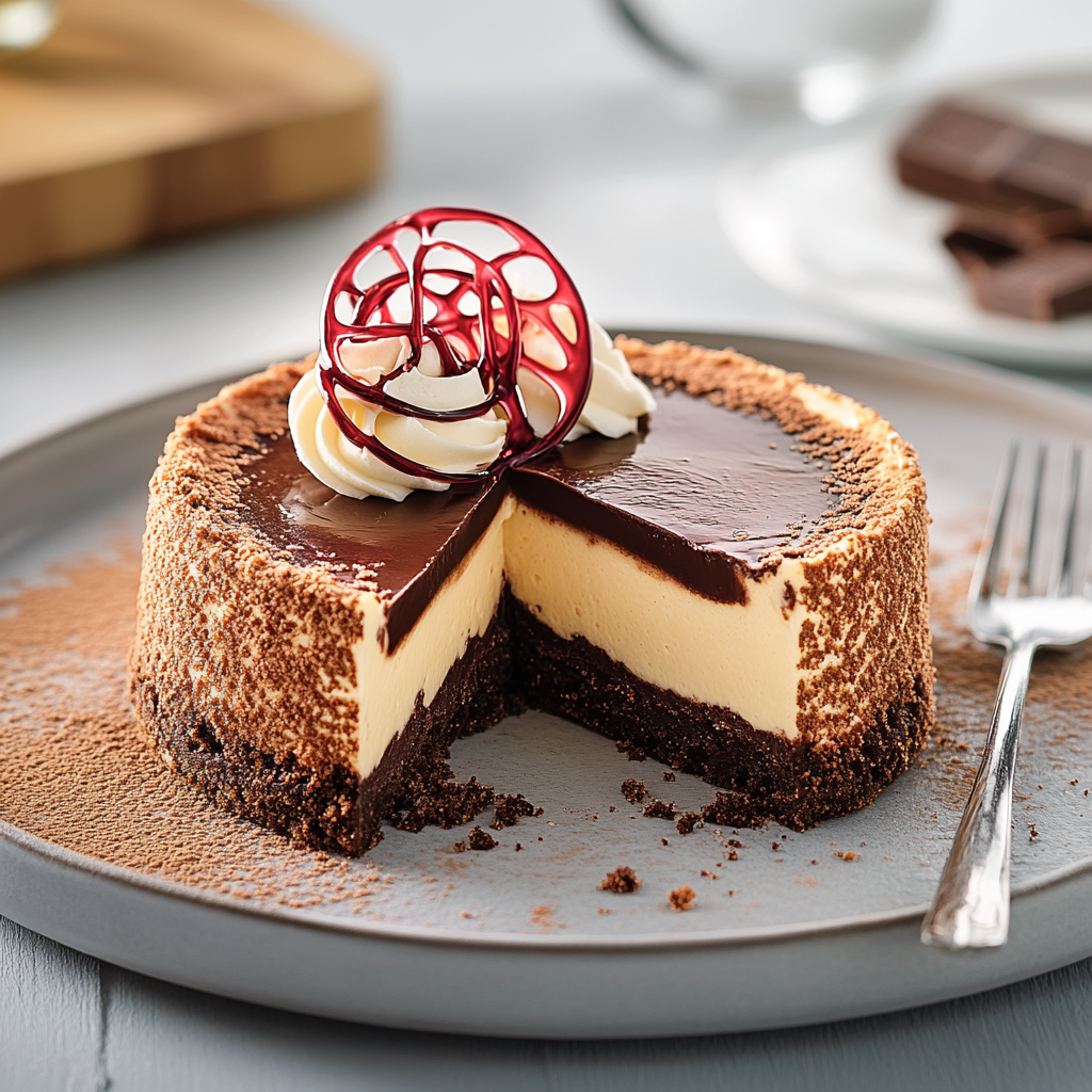 Mousse marbrée aux deux chocolats depuis recettesympa