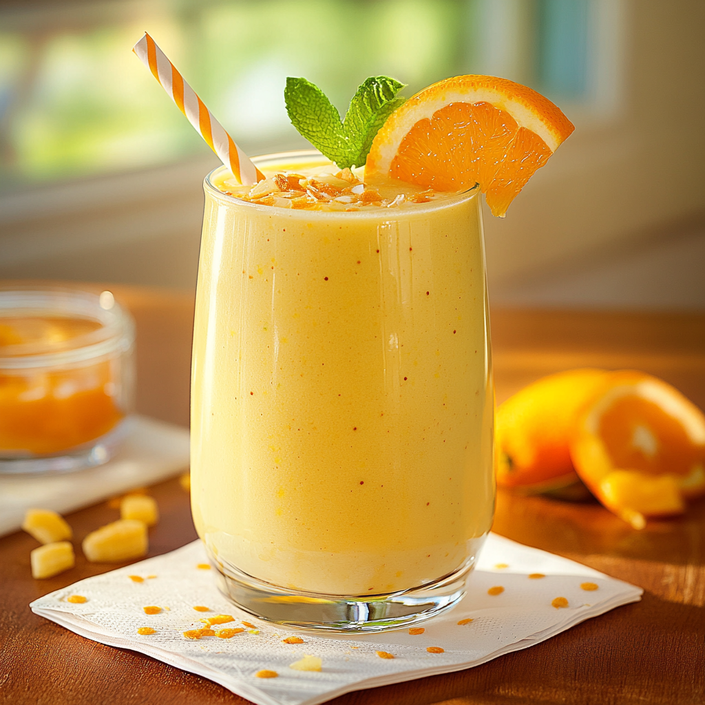Smoothie banane orange depuis recettesympa
