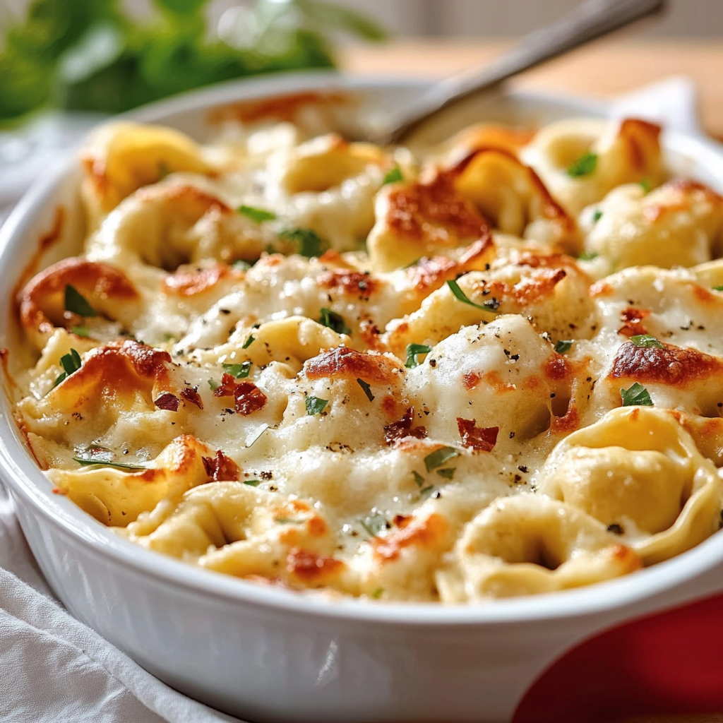 Gratin de tortellini depuis recettesympa