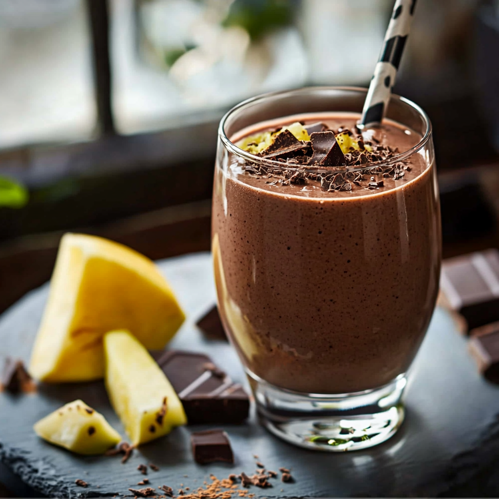 Smoothie poire chocolat depuis recettesympa