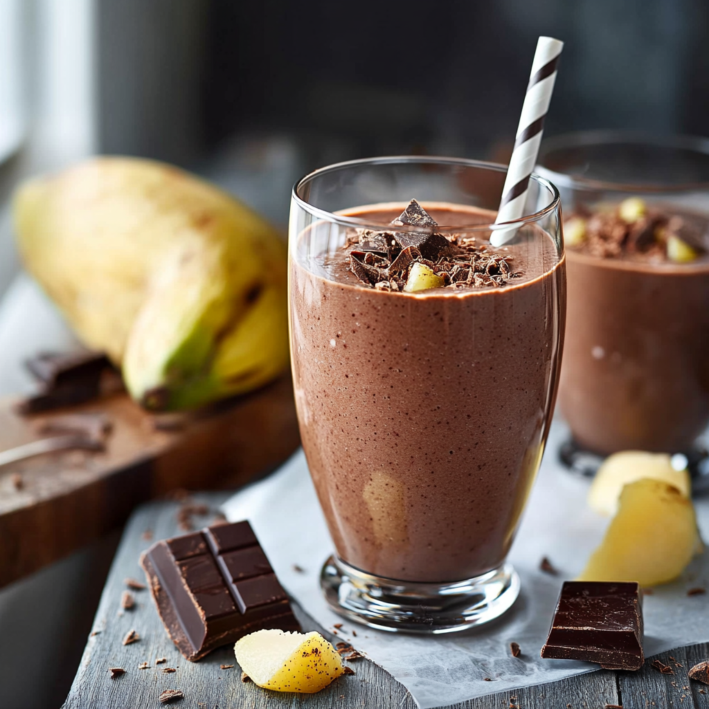Smoothie poire chocolat depuis recettesympa